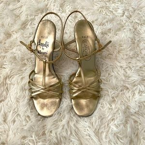 Vintage gold Sandals, Made in Italy